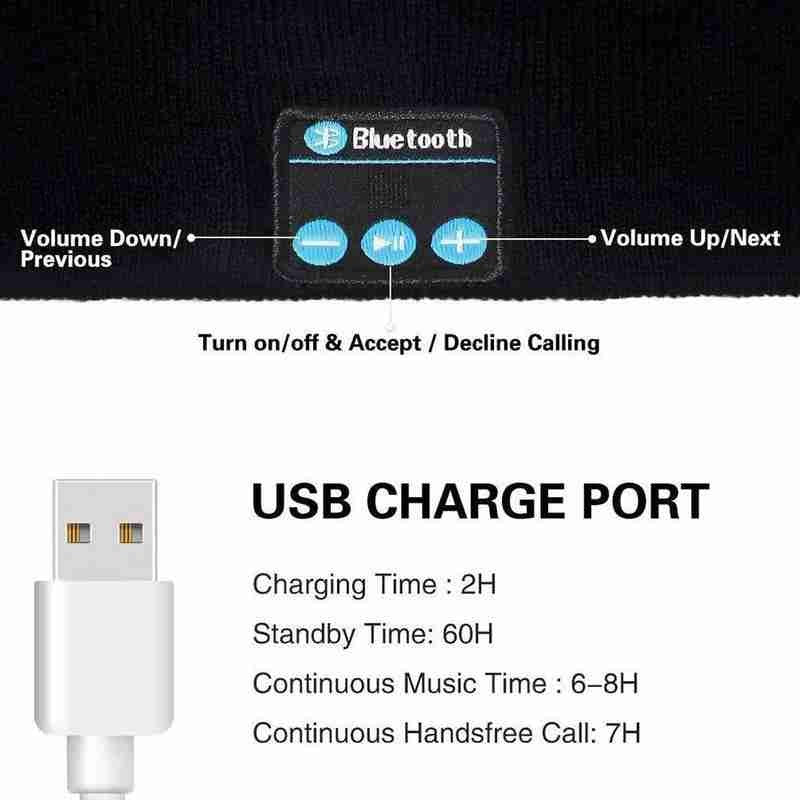 Unisex Bluetooth Lautsprecher Stirnlampe Mütze | Brehn