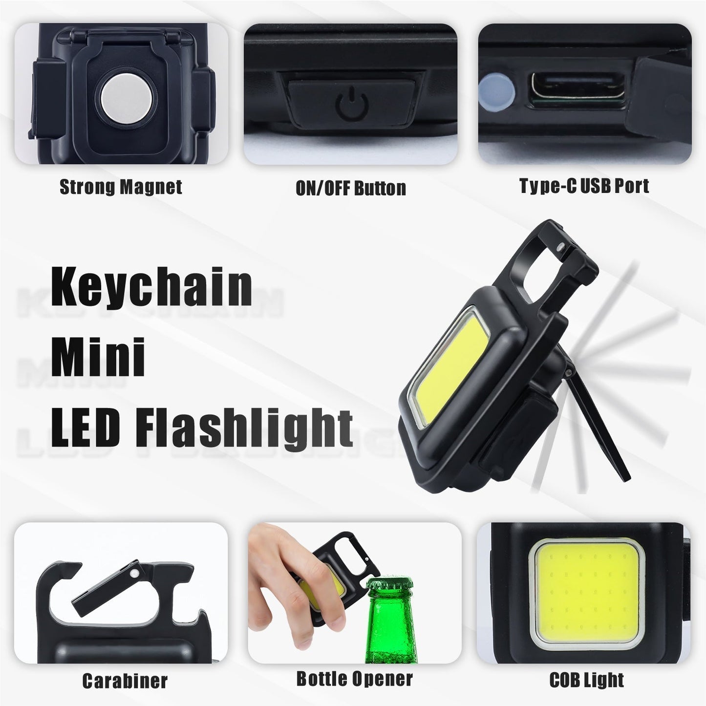 Mini Magnetische Taschen-Schlüsselanhänger Taschenlampe | Brehn