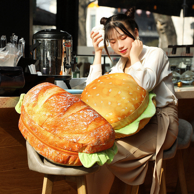 2in1 Bequemer Hamburger Kissen Sitzkissen
