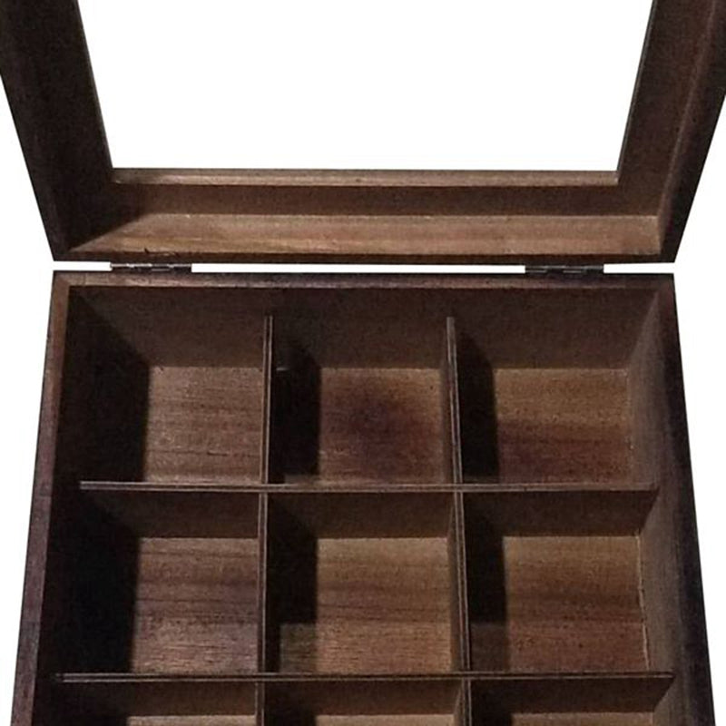 Große Gitter Caddy Holz Teelagerbox