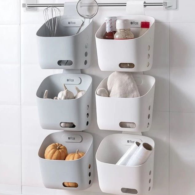 Wandmontierte Einfachehängende StackaBrehne Aufbewahrungskorb