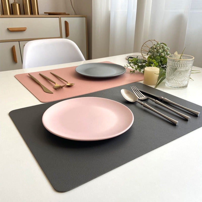 Brehn | Moderne Rechteckige Wasserdichte PU-Leder Platzsets