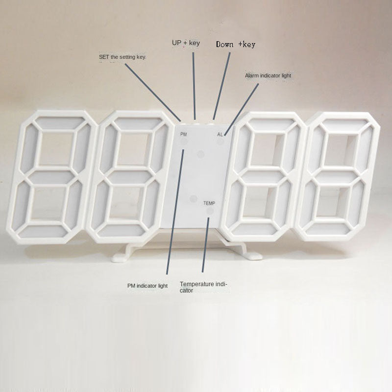 3D LED Moderne Digitale Alarm Wand Uhr | Brehn