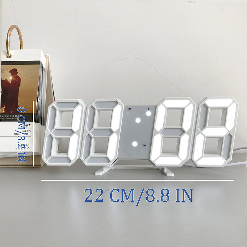 3D LED Moderne Digitale Alarm Wanduhr