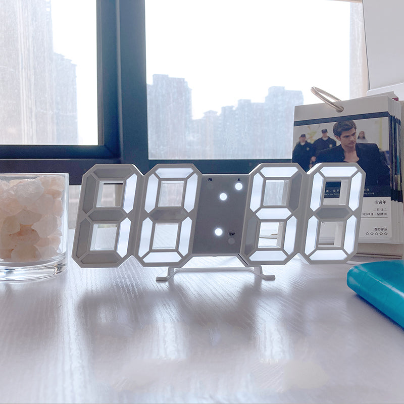 3D LED Moderne Digitale Alarm Wanduhr