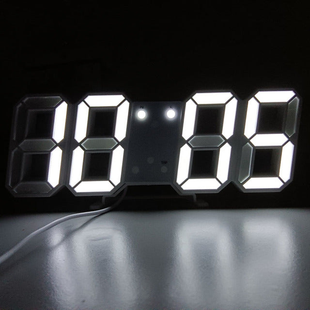 3D LED Moderne Digitale Alarm Wanduhr