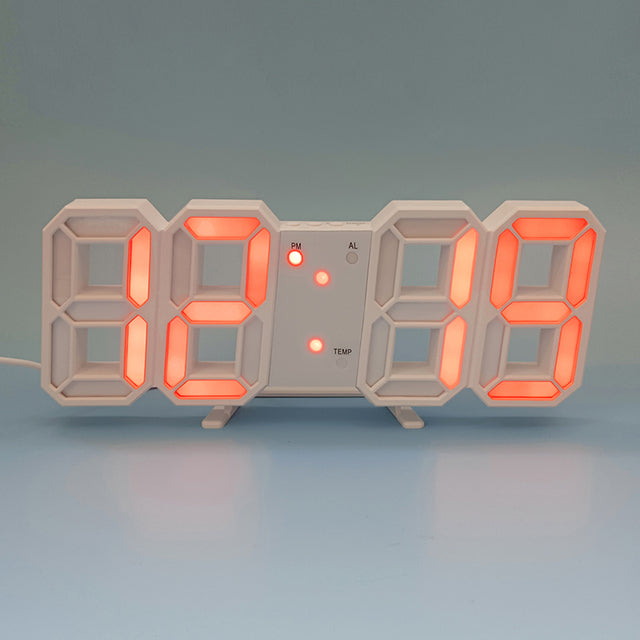 3D LED Moderne Digitale Alarm Wanduhr