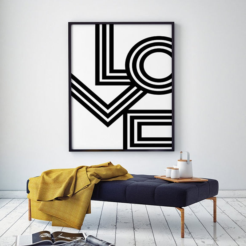 Liebe Wandkunst Minimalistisch - Leinwand Wandkunst Malerei