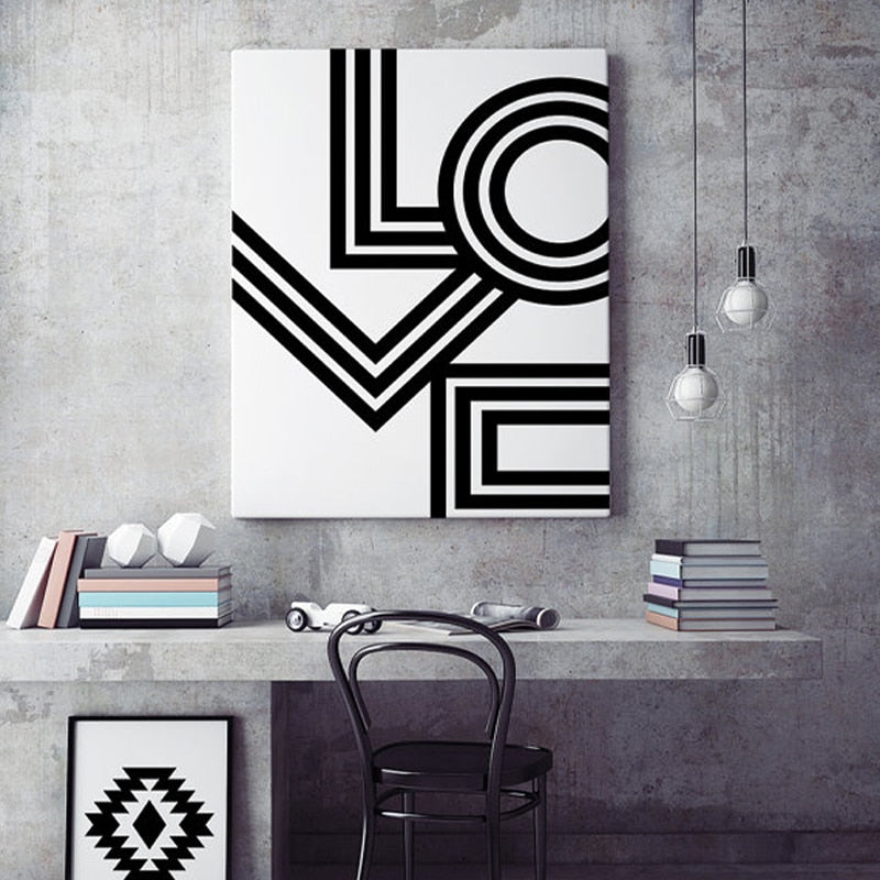 Liebe Wandkunst Minimalistisch - Leinwand Wandkunst Malerei