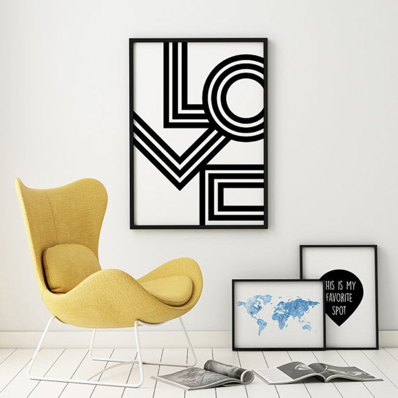 Liebe Wandkunst Minimalistisch - Leinwand Wandkunst Malerei