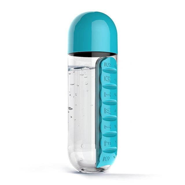 Wasserflasche täglicher Pillenorganisator | Brehn