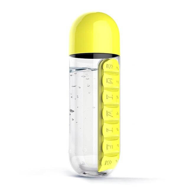 Wasserflasche täglicher Pillenorganisator | Brehn