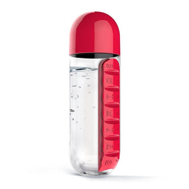 Wasserflasche täglicher Pillenorganisator | Brehn