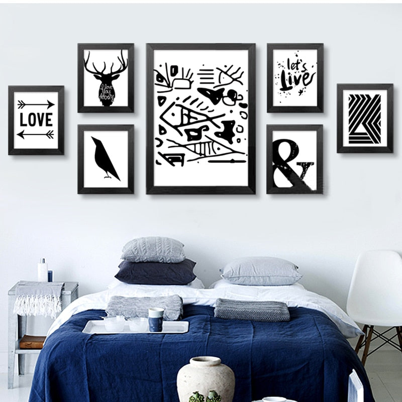 Let's Live Deer - Leinwand Wandkunst Malerei