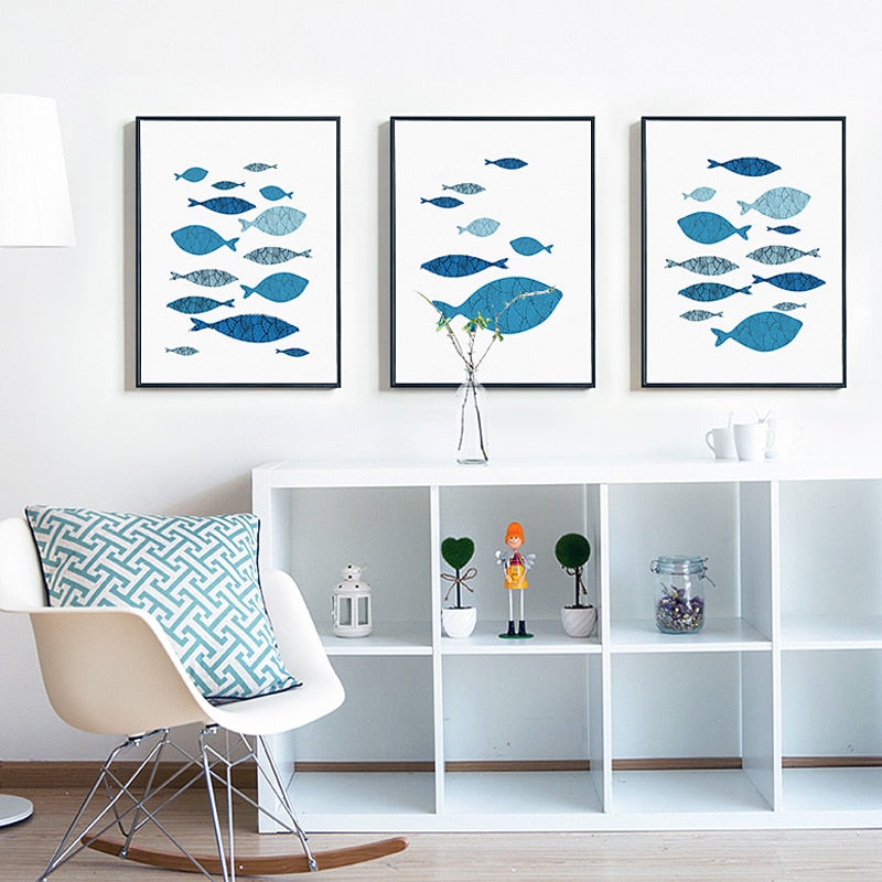 Fisch-Canvas Wandkunst Gemälde