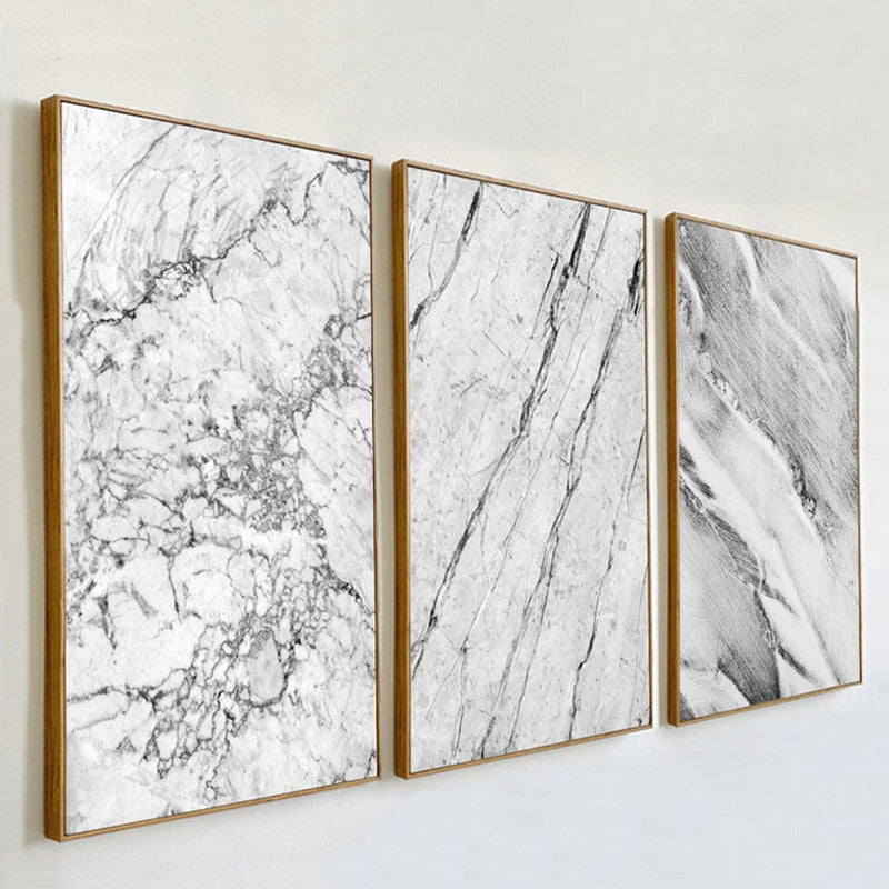 Grauer Marmor - Leinwand Wandkunst Gemälde