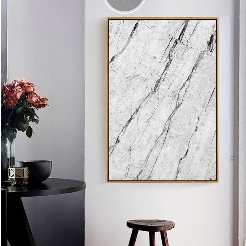 Grauer Marmor - Leinwand Wandkunst Gemälde
