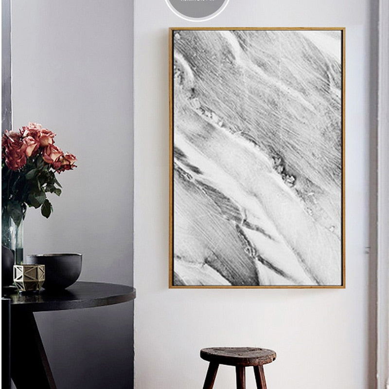 Grauer Marmor - Leinwand Wandkunst Gemälde