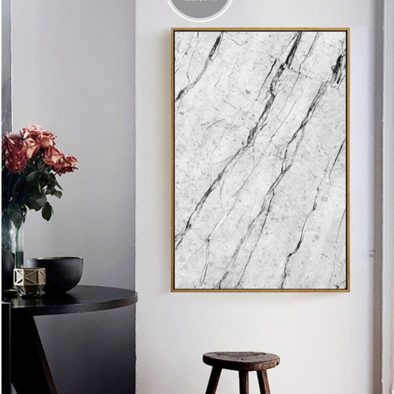 Grauer Marmor - Leinwand Wandkunst Gemälde