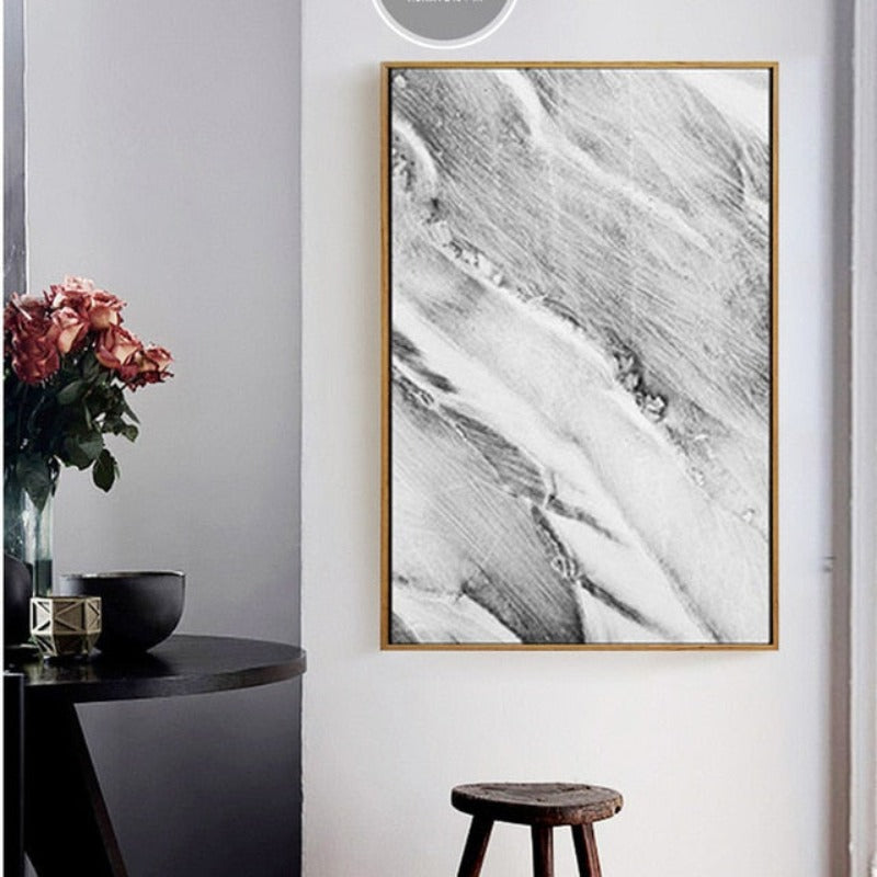 Grauer Marmor - Leinwand Wandkunst Gemälde