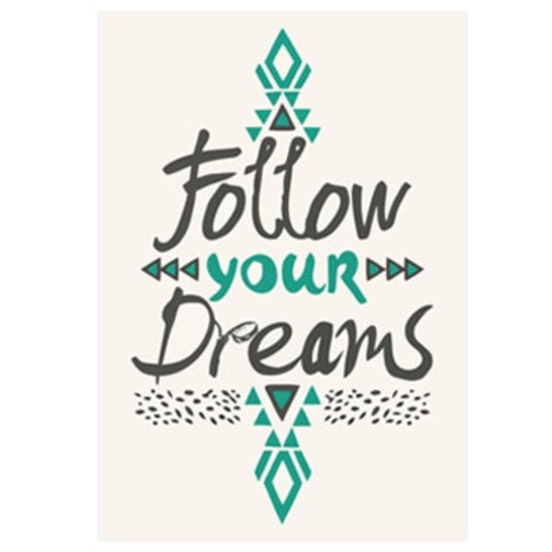 Follow Dreams - Leinwand Wandkunst Malerei