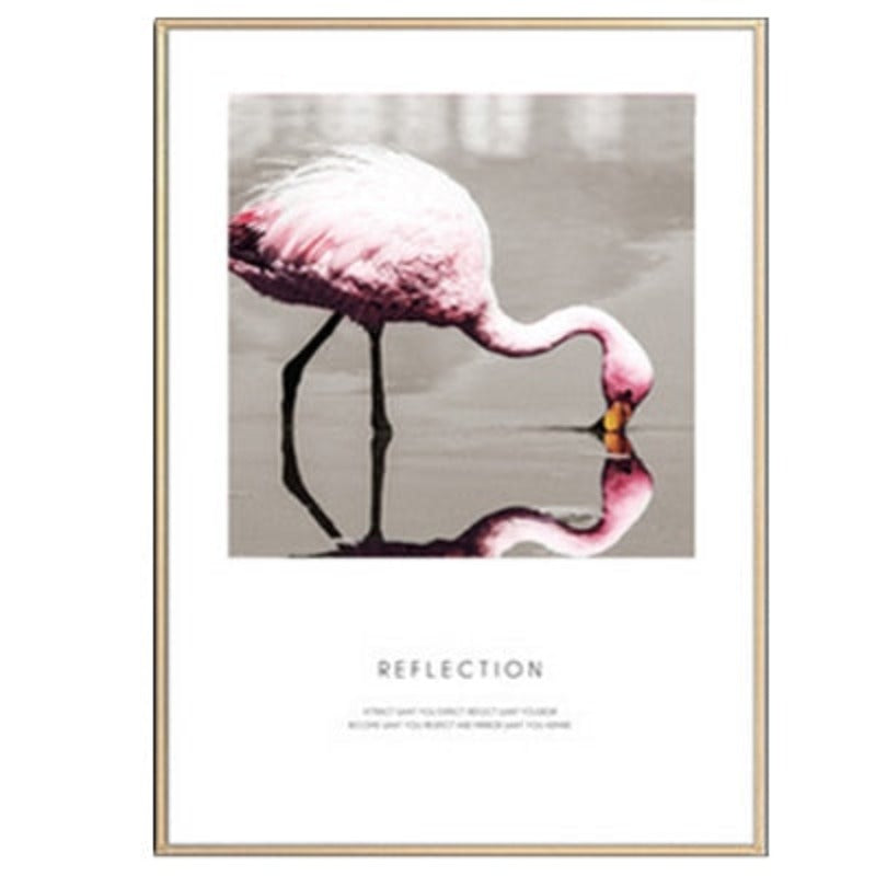 Flamingo In Landschaft - Leinwandwandkunstmalerei