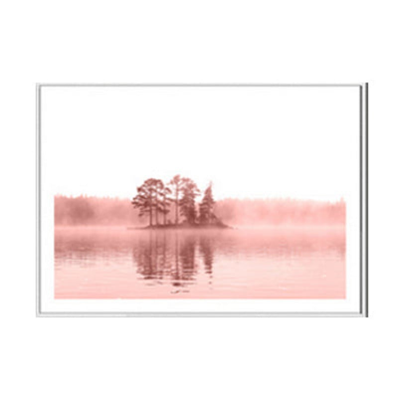 Flamingo In Landschaft - Leinwandwandkunstmalerei