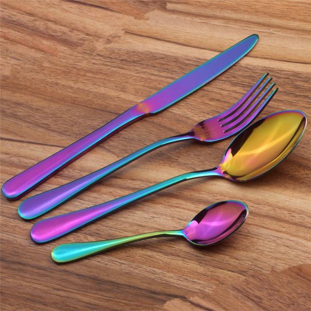 Prismatische Regenbogen Besteck (4-teiliges Set) | Brehn