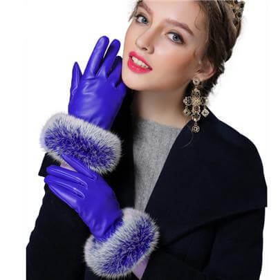 Brehn | Damen Echt Kaninchenfell Handschuhe