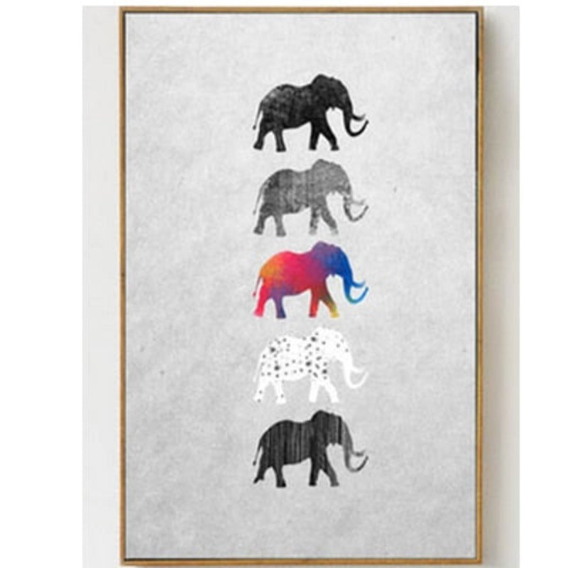 Moods Of Elephants - Leinwand Wandkunst Gemälde