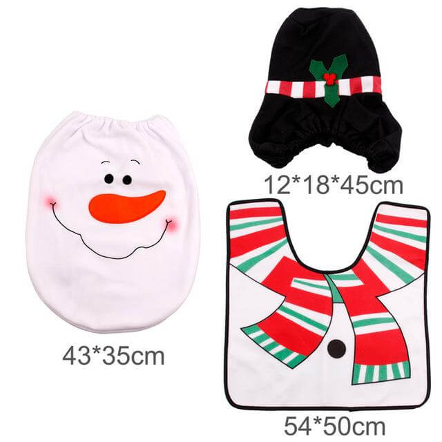 Brehn | 3pcs Fancy Weihnachtsmann Toilettensitzbezüge
