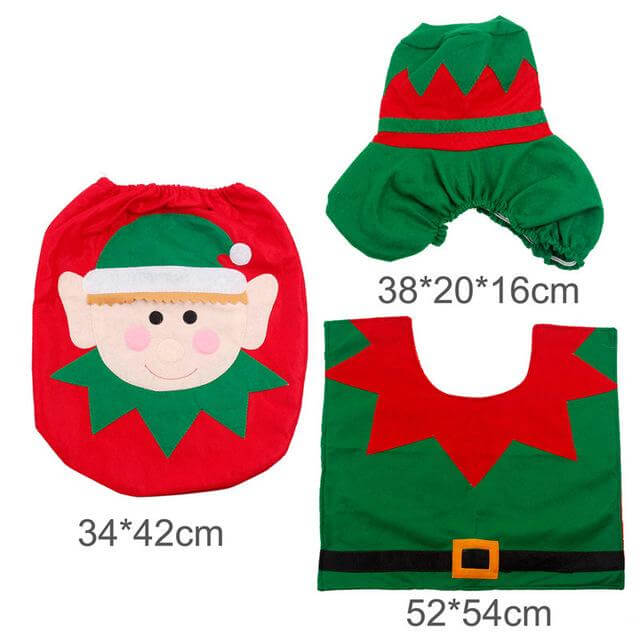 Brehn | 3pcs Fancy Weihnachtsmann Toilettensitzbezüge