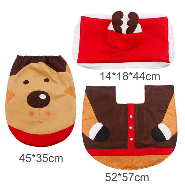 Brehn | 3pcs Fancy Weihnachtsmann Toilettensitzbezüge