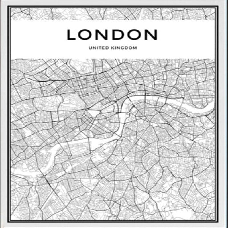 London Karte Landschaft - Leinwand Wandkunst Gemälde