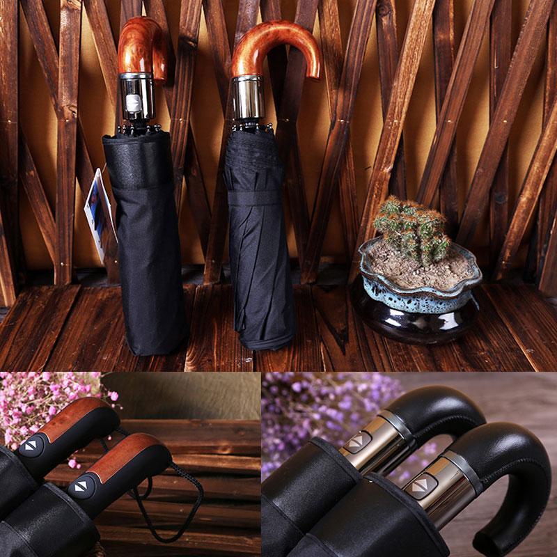 Brehn | Premium Classic Englisch Stil Automatischer Regenschirm Wind Resistant
