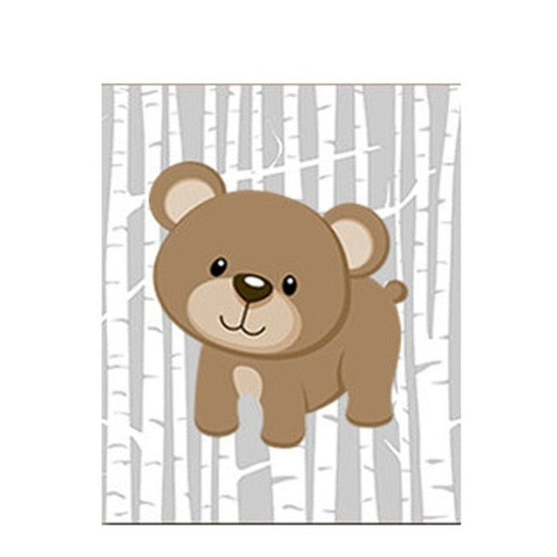 Tiere Wald - Leinwand Wandkunst Gemälde