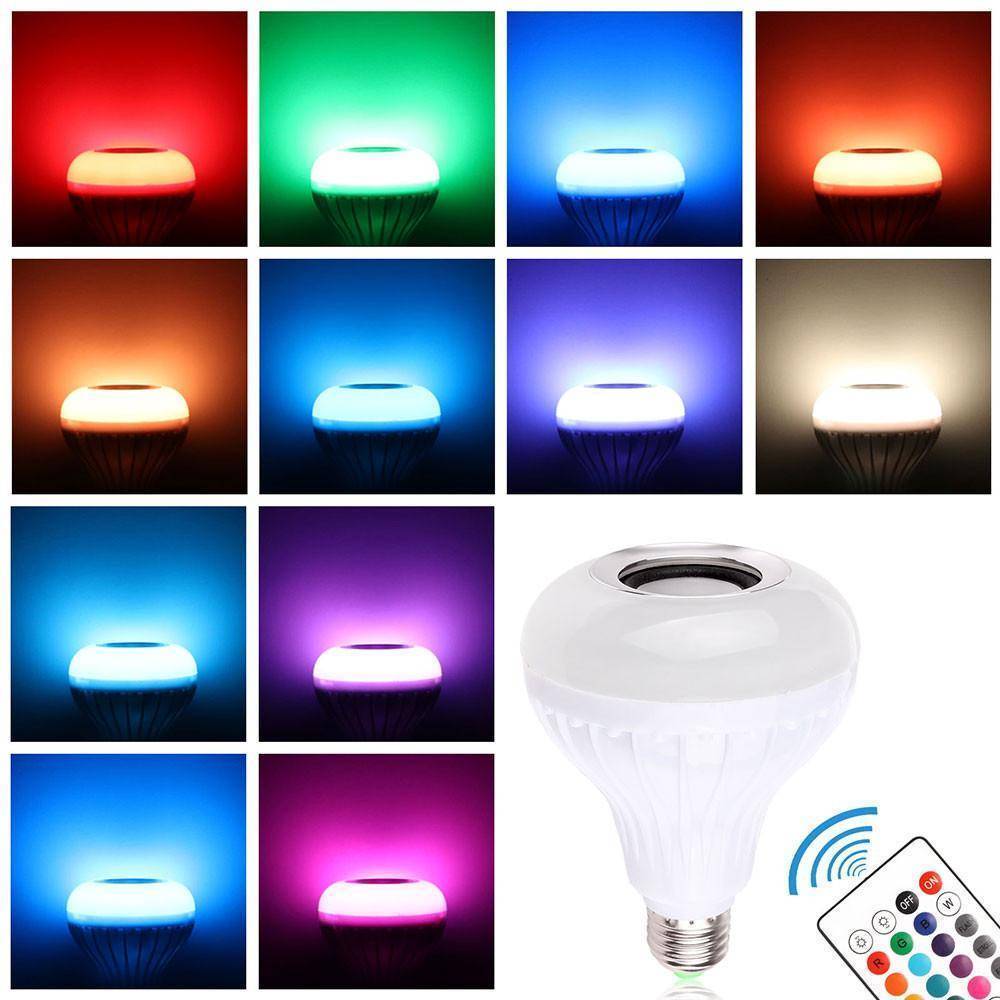 Brehn | Drahtloser Bluetooth Musikbirne Licht Lautsprecher - 12W LED Lautsprecher Farbwechselnd