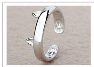 Versilberter Katzenring | Brehn