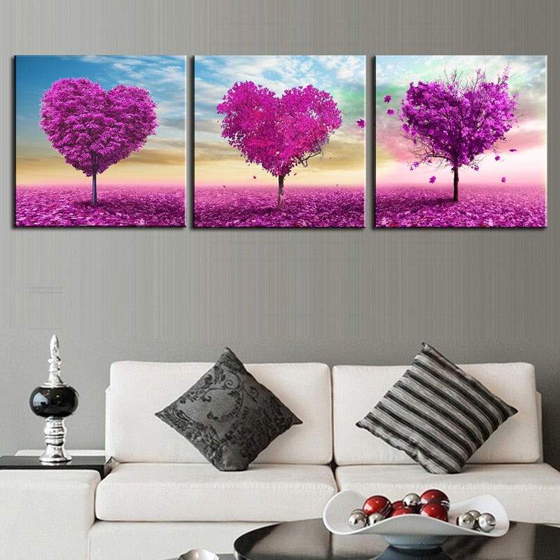 Loving Trees - Leinwand Wandkunst Gemälde