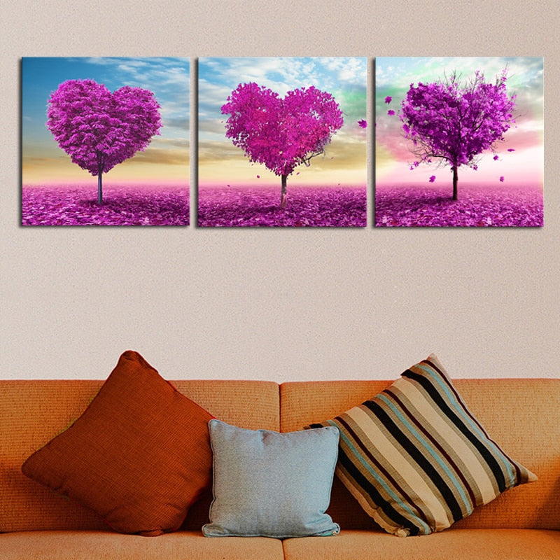 Loving Trees - Leinwand Wandkunst Gemälde