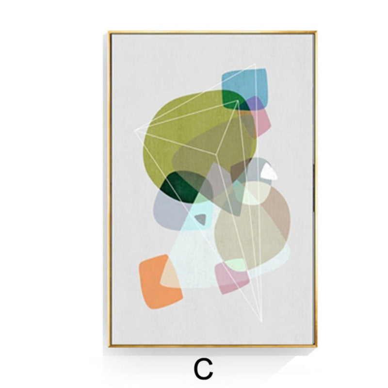 Geometrisches Nordisch - Leinwand Wandkunst Gemälde