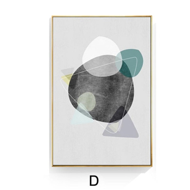 Geometrisches Nordisch - Leinwand Wandkunst Gemälde