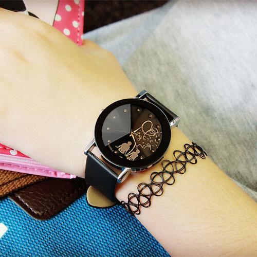 Brehn | Lovers Special Schwarze Mode Luxus Damen Uhr