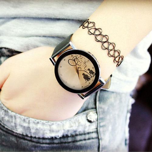 Brehn | Lovers Special Schwarze Mode Luxus Damen Uhr