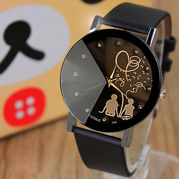 Brehn | Lovers Special Schwarze Mode Luxus Damen Uhr