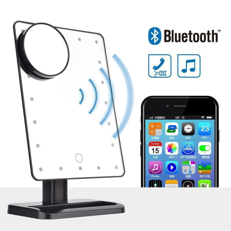 Brehn | Bluetooth-Lautsprecher LED Schminkspiegel
