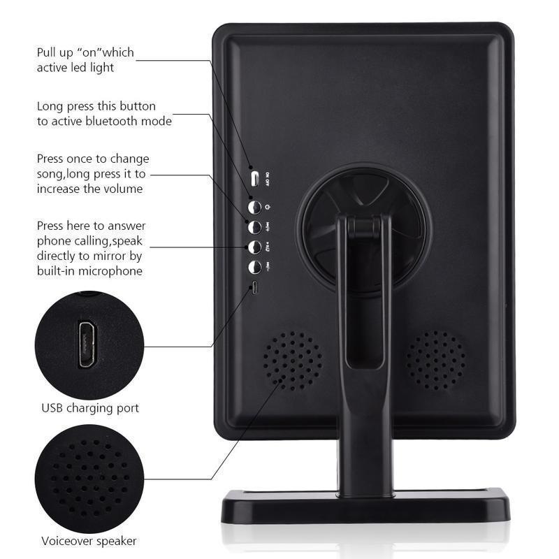 Brehn | Bluetooth-Lautsprecher LED Schminkspiegel