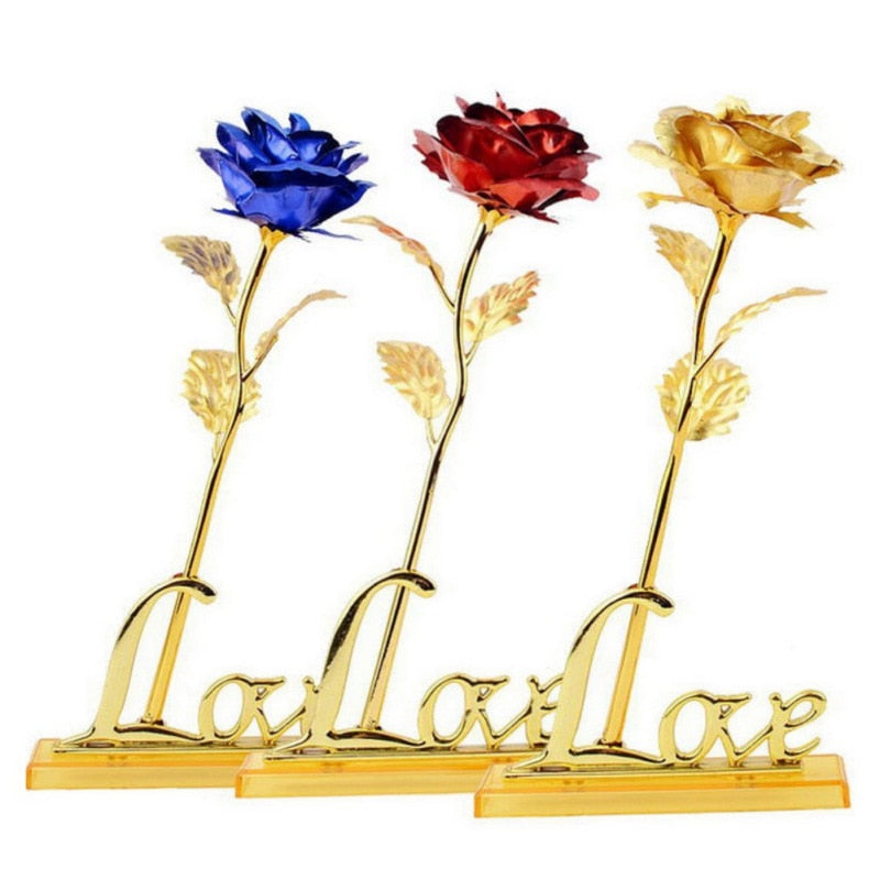24k vergoldete Rose | Inklusive Zertifikat und luxuriösem Geschenkkarton