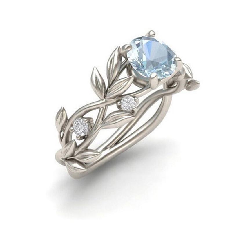 Weinblatt Kristall Blume Vintage Ring | Brehn