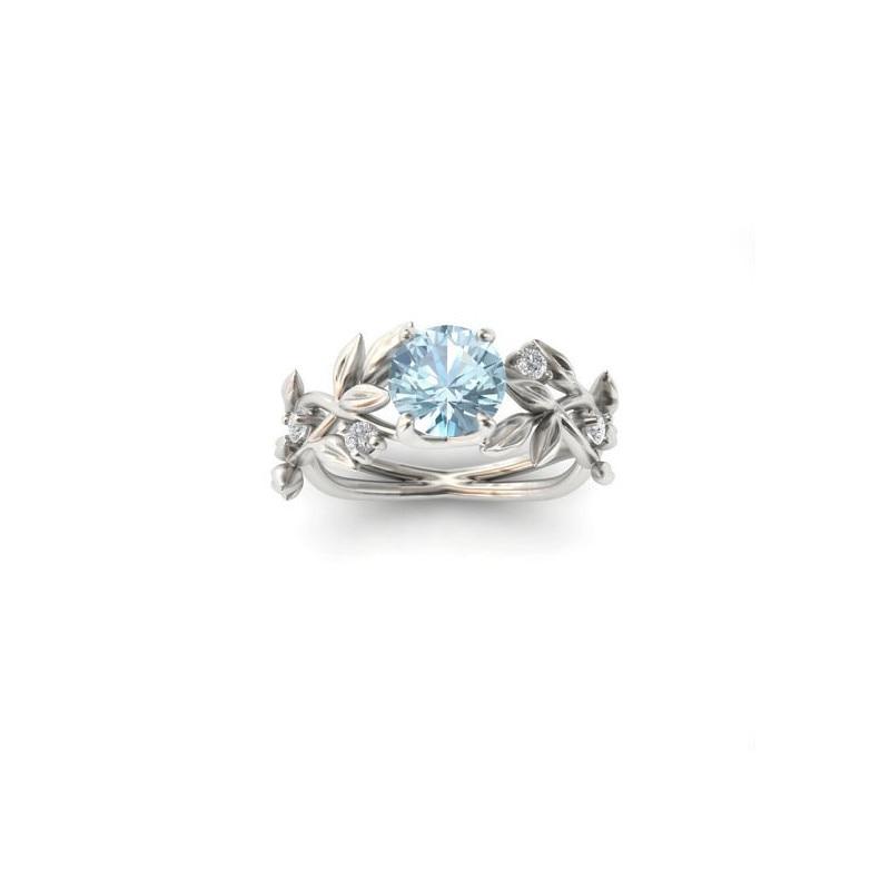 Weinblatt Kristall Blume Vintage Ring | Brehn